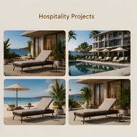 Chaise longue double en aluminium pour extérieur, résistante à l'eau, idéale pour hôtel, plage et piscine – Vente directe usine