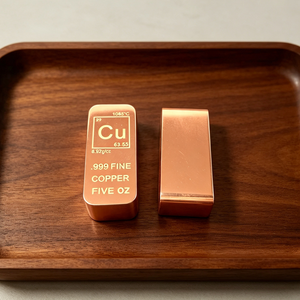 999 Fine Copper Bullion <b>Bar</b> 5oz High Purity Polished Solid Copper Ingot Square for Collection & Gift - Product Image 4
