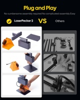 Facile à utiliser LaserPecker LP2 graveur laser portable et portable bricolage pour tous les matériaux non métalliques bois cuir verre acrylique