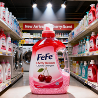 Poudre de savon concentrée écologique personnalisée pour vêtements commerciaux jetables, détachant concentré parfum cerise, vente en gros usine