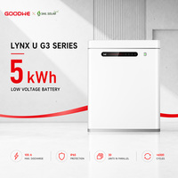 Sistem Penyimpanan Energi Rumah Terpasang di Dinding LX U5.0-30 5.12kWh Baterai LiFePO4 51.2V 100A 30P Paralel IP65 Baterai Surya