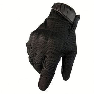<b>Touch</b> Screen Impact <b>Gloves</b> Leather Summer Cycling SKI Non-slip Breathable Tactical Motorcycle Racing Climbing <b>Gloves</b> - Product Image 6