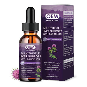 OEM 1000 мг Силимарин Расторопша жидкие капли печеночная добавка Детокс Очищение с Органическим Экстрактом одуванчика капли расторопши - Product Image 1