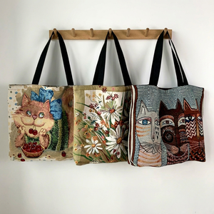 Bohemian <b>Canvas</b> Tote Bag Printing Pattern Women's Shopping Bag All Seasons - Product Image 1