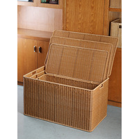 Boîte de rangement nordique en rotin en plastique Extra Large étanche pour Flip Tidy pour couette vêtements forme Rectangle