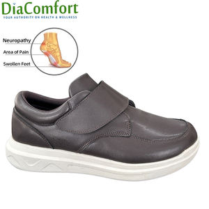 Sepatu Pria Khusus Pabrik, Model Lebar, Anti Tekanan, Khusus untuk Penderita Diabetes, Kaki Bengkak, Edema, dan Neuropati - Product Image 1