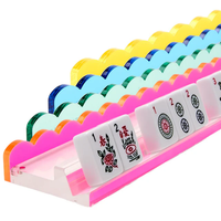 Supports à Mahjong festonnés personnalisés et poussoirs de tuiles robustes pour club familial