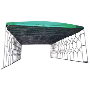 Outdoor Retractable Awning Steel Frame 6.0M Max Projection PVC Coated Factory Warehouse Basketball Court Sunshade <b>Rain</b> Shelter - Product Image 1