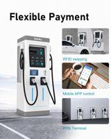 Nouveau chargeur rapide DC pour véhicules électriques 90 kW, IP55, sortie large plage 150-1000 V DC, station commerciale pour véhicules, parking, Type 1/Tesla/Type 2