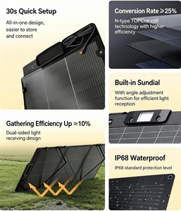 Panneau solaire photovoltaïque pliable léger <span class=keywords><strong>EcoFlow</strong></span> 220W, résistant à l'eau IP68, pour camping-car, extérieur et recharge d'énergie domestique - Product Image 5