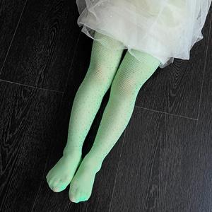 Black Fishnet Baby Girl Tights Stockings Diamond Mesh Fishnet Net Pattern Pantyhose Children Kids Crystal Rhinestone Tights - Product Image 4