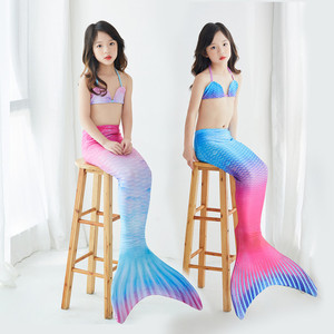 Costume da bagno per bambini con pinna in Bikini <span class=keywords><strong>a</strong></span> tre pezzi da donna - Product Image 2