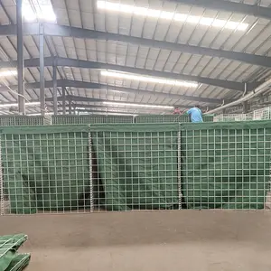 Protective Sand Wall Gabion Box Defensive Barrier Hesco Bastion Galvanized Fireproof Geotextile Welded Wire Mesh Hesco Barrier