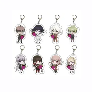 Nieuwe Danganronpa Spel Anime Sleutelhanger Kokichi Oma Saihara Shuichi Kaede Akamatsu Acryl Figuren Speelgoed Hanger Sleutelhanger