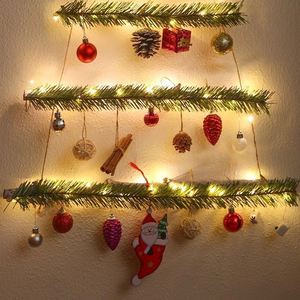 Hot Selling Home Living Room Hanging Wreath Christmas Rattan Decoration Pendant Ornaments Set Wall Christmas Tree <b>Garland</b> - Product Image 4