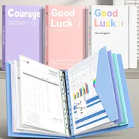 Protège-documents transparent A4 pour étudiants - Organiseur de documents à pochettes transparentes pour fournitures scolaires