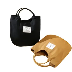 अमेरिकन स्टाइल सॉफ्ट हैंडल ओपन शोल्डर टोट बैग कॉटन मिनी बैग टोट बैग निर्माता