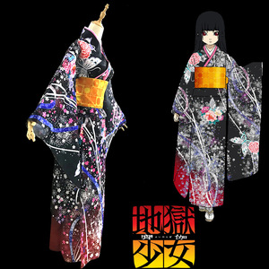 Hell Girl Yoi Togi Enma Ai Cosplay Costume Women's Anime Role Play Polyester Kimono Spring 2025 - Product Image 2