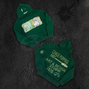 Sweats à capuche personnalisés pour hommes, 100% coton, poids lourd, qualité de luxe, impression personnalisée, streetwear surdimensionné, tricot à capuche - Product Image 1