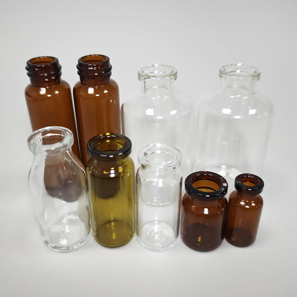 Frascos de injeção de poção estéril para líquidos em pó de vidro transparente, frascos personalizados de fábrica na China, 3ml, 5ml, 8ml e 10ml