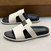 Sandales en cuir à boucle métallique, plates, décontractées, style luxe, chaussures de plage d'été, pour femme, design de créateur, antidérapantes, légères