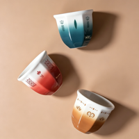 Vente en gros de tasses à café et à thé en céramique arabe avec logo, couleur personnalisée, souvenir d'Arabie Saoudite, cadeau, expresso turc