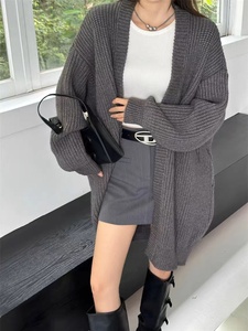 Mulheres cortadas camisolas <span class=keywords><strong>Cardigan</strong></span> camisola curta V Neck manga comprida Mulheres fino malha <span class=keywords><strong>Cardigan</strong></span> 9801 # - Product Image 6