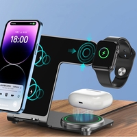Support de charge sans fil 3-en-1 pour smartphone OEM avec nettoyeur d'écouteurs TYPE-C 3W Ying 2W