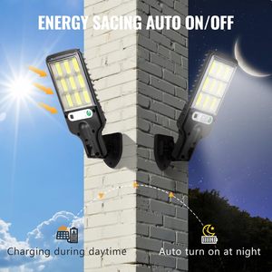 Lampe murale solaire extérieure LED étanche IP65 avec détecteur de mouvement pour jardin, patio, porte de garage, sécurité, télécommande, éclairage de rue - Vente en gros - Product Image 3