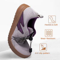 Toptan Moda Kaykay Stili Fileli Elastik Erkek Geniş Burunlu Minimalist Esnek Spor Ayakkabıları Ergonomik Ayakkabılar