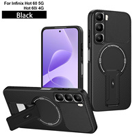 Pour Infinix Hot 60i 5G, Coque de téléphone magnétique avec coins renforcés et béquille intégrée, antichoc, pour Spark 20Pro