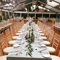 Grandes tentes transparentes pour fêtes, chapiteau de mariage, marquee transparente pour événements, tente extérieure 40x100 pour 500 personnes