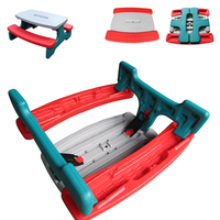Nouveau modèle 2025 – Tables d'extérieur pliables et connectables en plastique pour enfants, idéales pour les fêtes, le camping et la cour