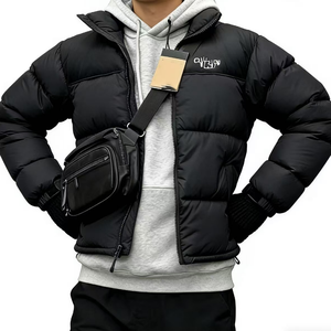 Veste d'hiver pour <span class=keywords><strong>homme</strong></span> <span class=keywords><strong>North</strong></span> originale, en duvet brillant, épaisse, coupe-vent, à capuche, avec veste chaude en coton pour le <span class=keywords><strong>ski</strong></span> de montagne, visage - Product Image 2