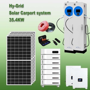 Sistema Solar Híbrido de 35.4KW para Hogar y Comercio, con Carport, para Conexión a la Red Eléctrica - Product Image 3