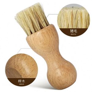 Mini Shoe Brush Gourd Shaped Small Applicator Brush for Shoe <b>Polishing</b> <b>Waxing</b> Oiling Buffing Cleaning Detail Brush - Product Image 4