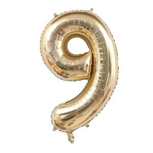 Venta al por Mayor de Globos Gigantes de Número de 32 Pulgadas, Color Blanco y Dorado, de Helio, de Aluminio, del Número Uno al Número Nueve - Product Image 6