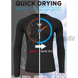 Sweat-shirt noir pour <span class=keywords><strong>moto</strong></span>, séchage rapide, léger et doux; chemises confortables pour le voyage ou les loisirs; hauts pour motards; ensembles de <span class=keywords><strong>sous</strong></span>-vêtements - Product Image 4