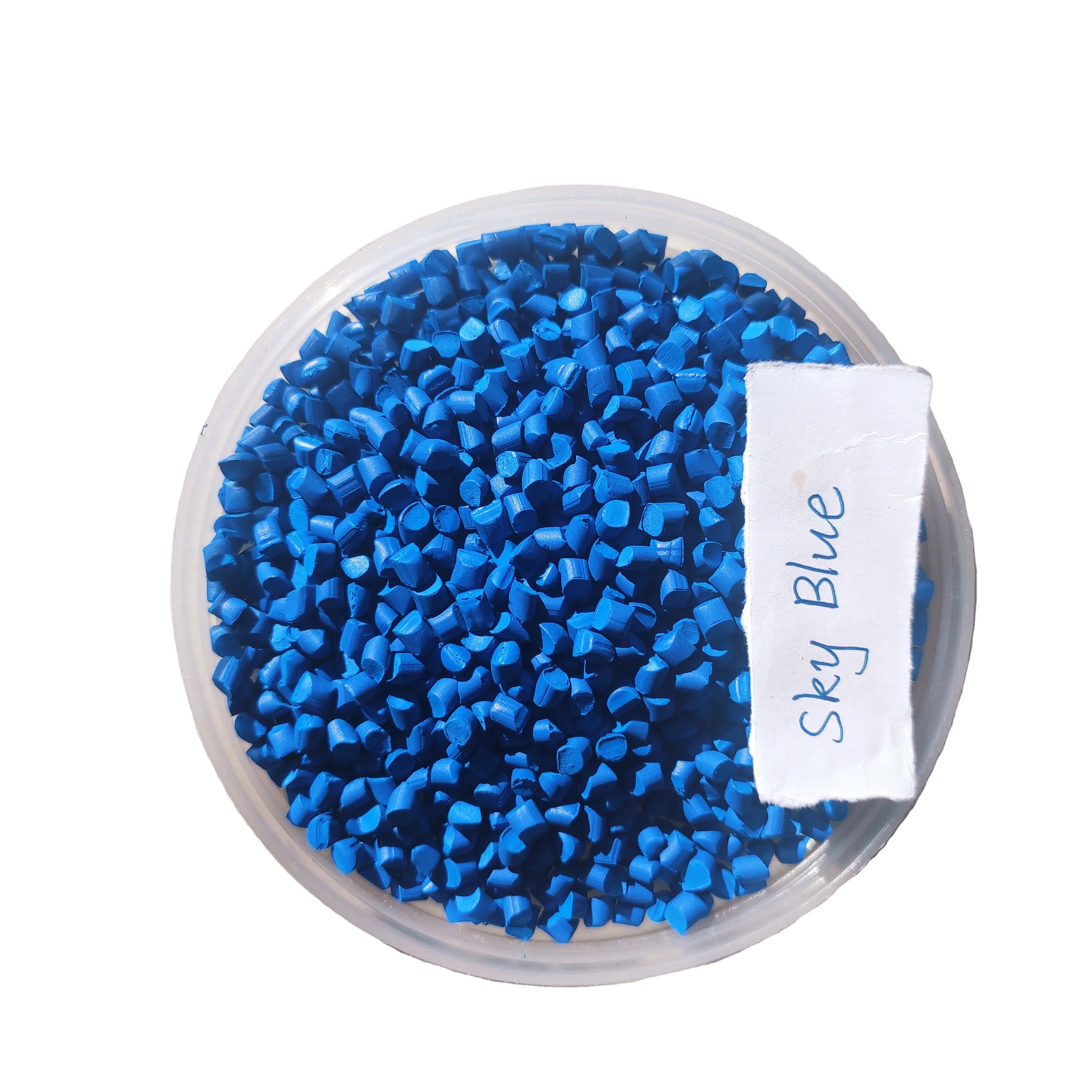 Plastic raw materials prices master batch high purity colorful pp pe sky blue masterbatch