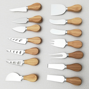 Best Selling 4PC Eco-Friendly Dishwasher Safe <strong>Cheese</strong> <strong>Knife</strong> <strong>Set</strong> with Stainless Steel Blades and Wooden Handle in Box - Product Image 5