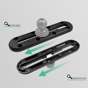 Soporte de riel de perfil bajo VIN - Negro - 4 pulgadas - Herrajes incluidos - Soporte deslizante para sonda de pesca VIN-TYQ-001-DG - Product Image 4