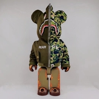 Golden State Bears Brique 100cm Classique Hot Figure Blanc Personnalisé Plaine Stand Statue Décoration Murale Art Blocs de Construction