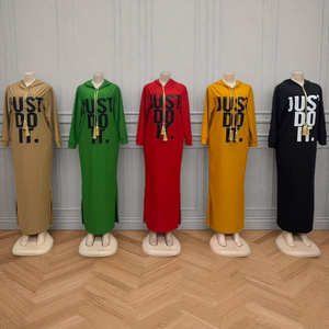 Nuovo Abito con Cappuccio Stampato da Donna, Manica Lunga, <span class=keywords><strong>Taglie</strong></span> <span class=keywords><strong>Grandi</strong></span>, Stile Sportivo Autunnale - Product Image 2