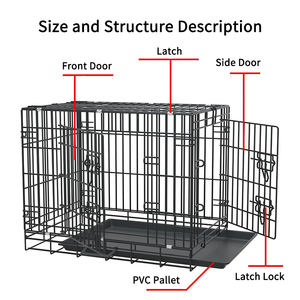 <span class=keywords><strong>Cage</strong></span> pliante pour petits chiens Rangement pratique <span class=keywords><strong>Cage</strong></span> amovible intérieure et extérieure pour animaux de compagnie <span class=keywords><strong>Cage</strong></span> pour chien en acier inoxydable - Product Image 6