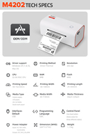 Aplicación multifuncional Puerto serie Código QR Wifi Impresora inalámbrica para tarjetas de regalo Paquete comercial Máquina impresora de etiquetas térmicas
