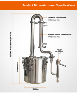 Equipo de Destilación Casero, Olla de Acero Inoxidable para Whisky y Brandy - Product Image 5