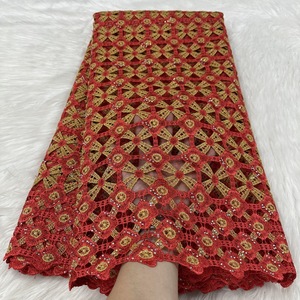 Ropa Africana telas cordón encaje alta calidad dos colores <span class=keywords><strong>bordado</strong></span> <span class=keywords><strong>guipur</strong></span> encaje <span class=keywords><strong>con</strong></span> <span class=keywords><strong>piedras</strong></span> - Product Image 2