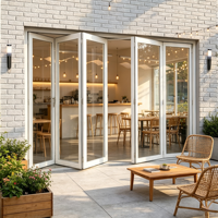 Porte pliante multi-panneaux en aluminium HUACAI pour salle de réception d'hôtel