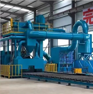 Alta eficiência grande ferrugem remoção aço placas tiro jateamento pré-tratamento linha com bom preço - Product Image 2