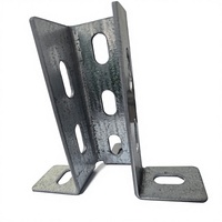 Plaque de connexion en acier en forme de C de marque ZF pour accessoires, support photovoltaïque solaire, colonne fixe, équerre diagonale, pied de bœuf, galvanisé à chaud